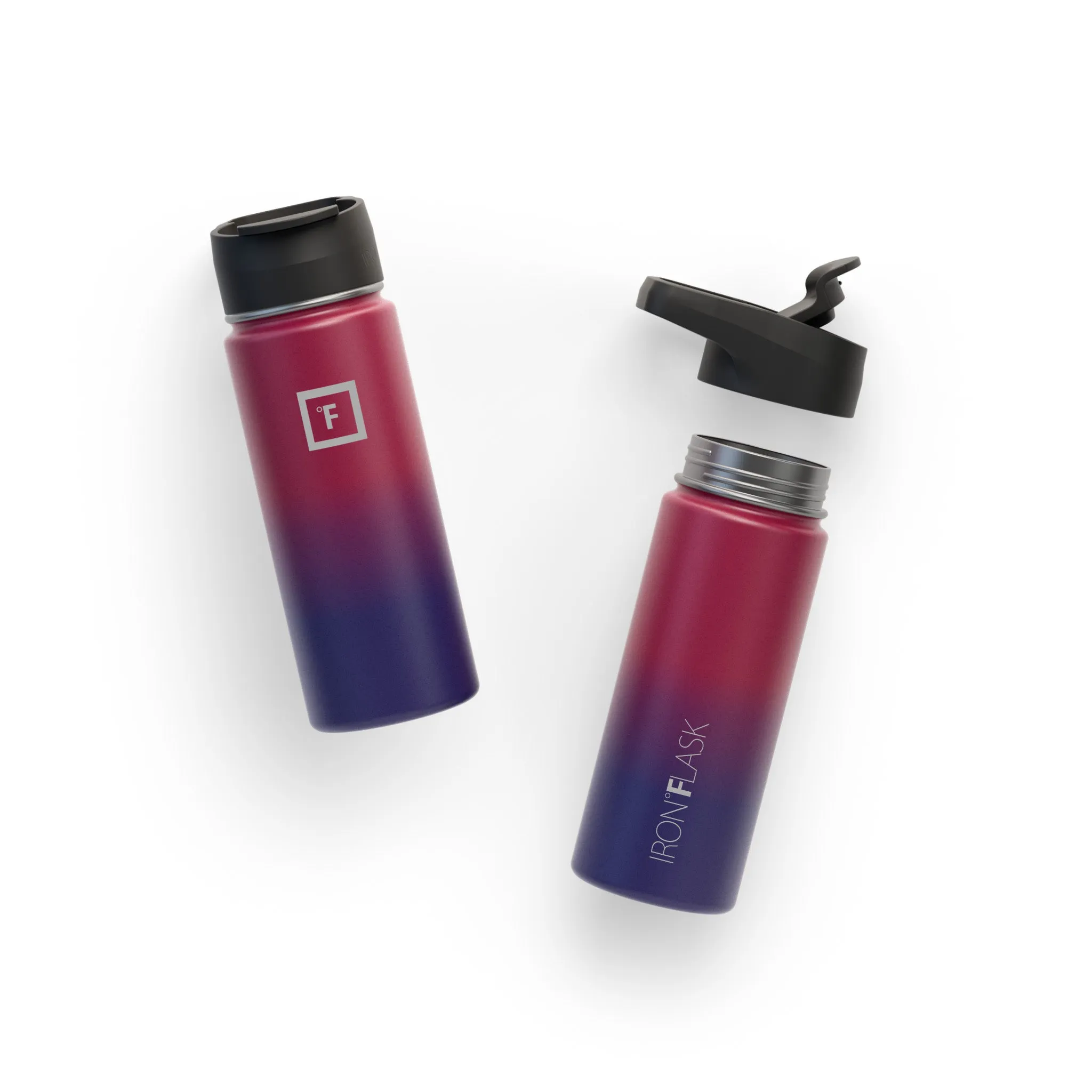 18 Oz Wide Mouth Water Bottle with Spout Lid