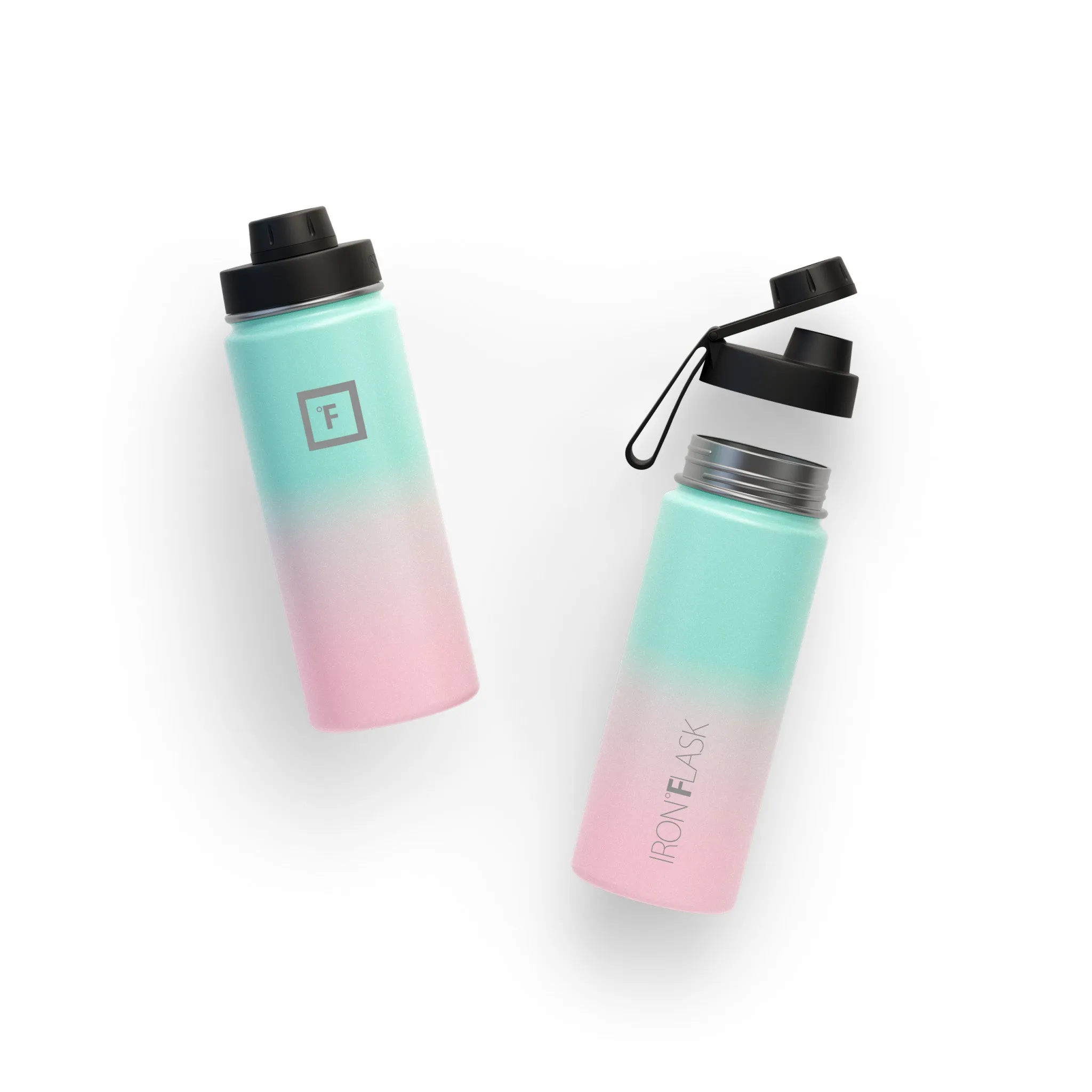 18 Oz Wide Mouth Water Bottle with Spout Lid