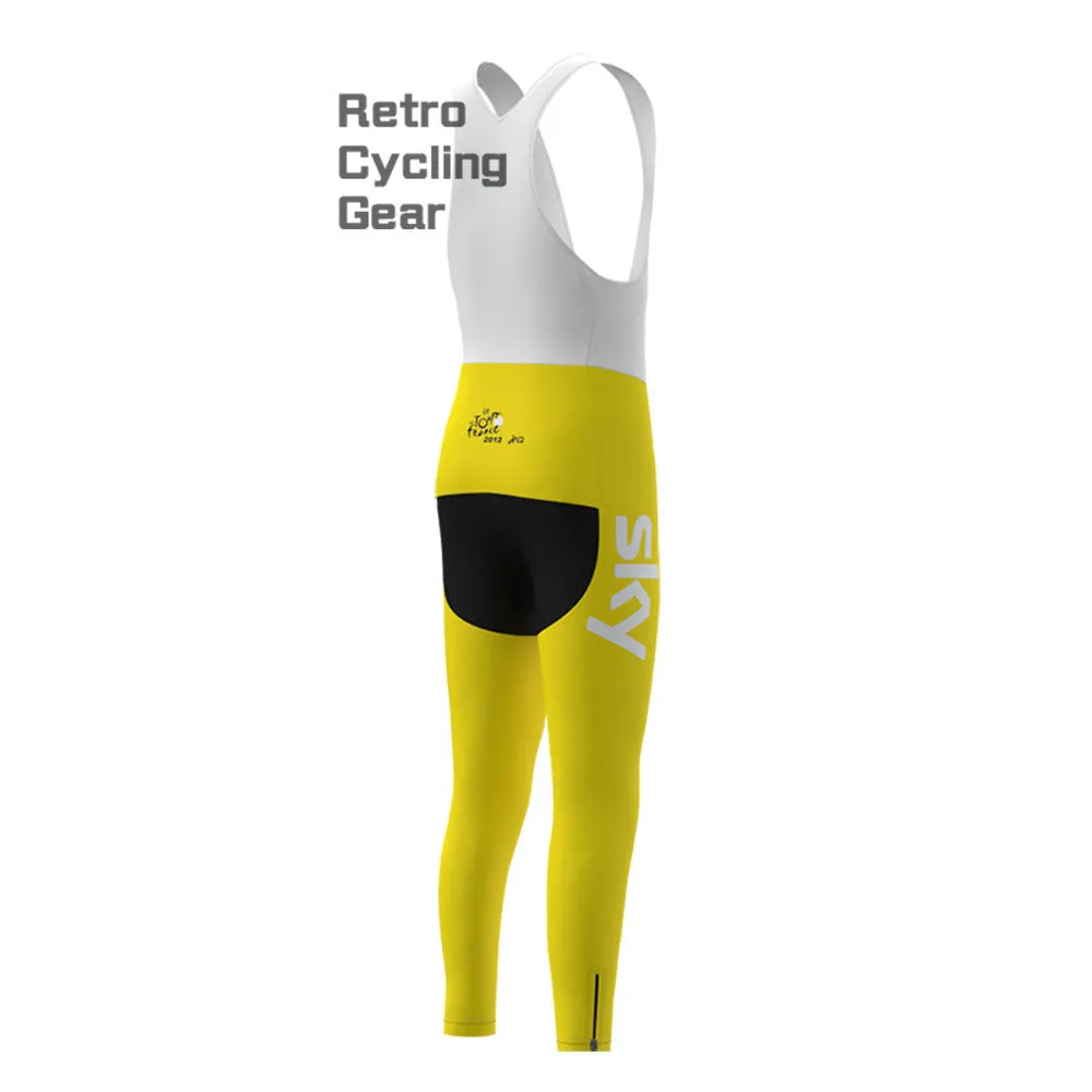 2012 yellow sky Fleece Retro Long Cycling Kits