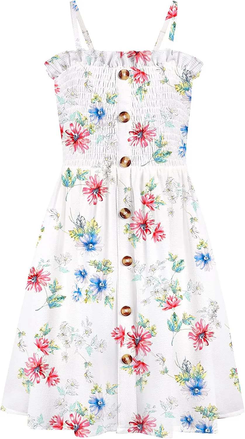 Arshiner Girl's Summer Sleeveless Casual Sundress