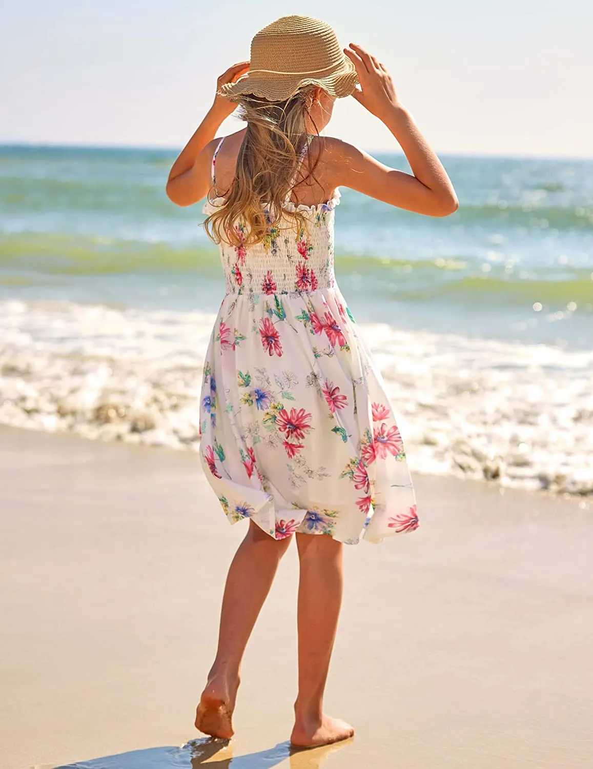 Arshiner Girl's Summer Sleeveless Casual Sundress