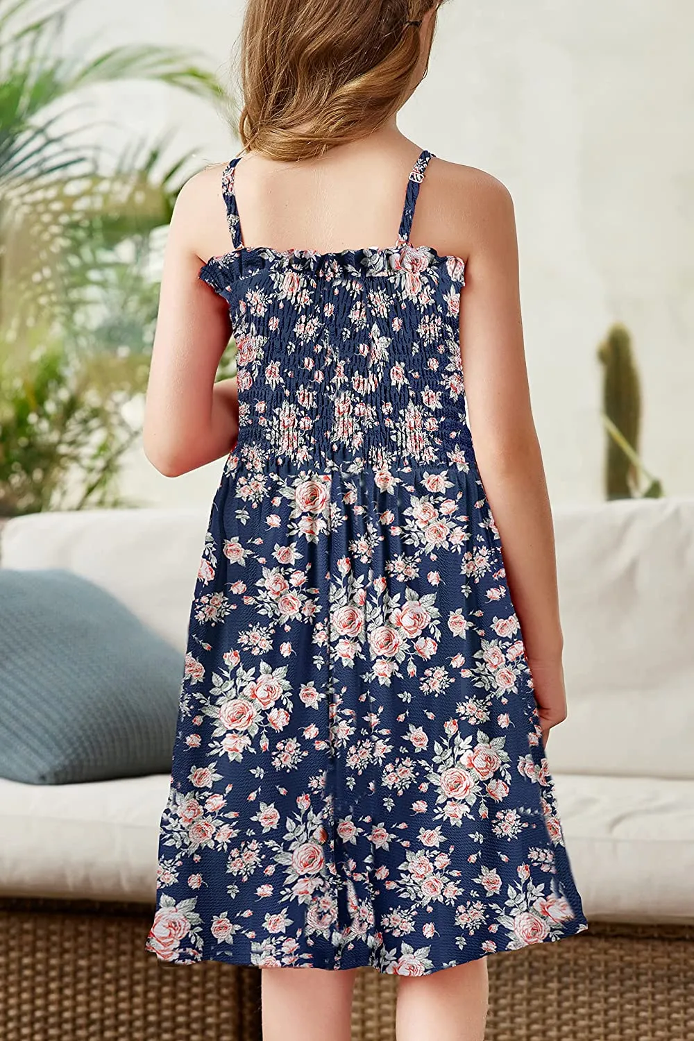 Arshiner Girl's Summer Sleeveless Casual Sundress