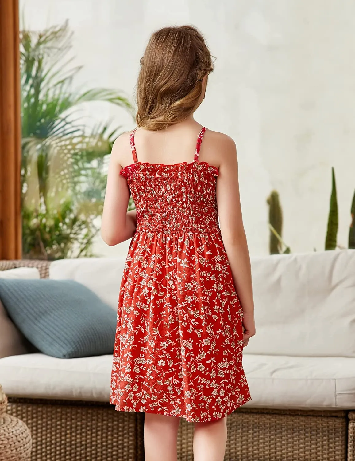 Arshiner Girl's Summer Sleeveless Casual Sundress