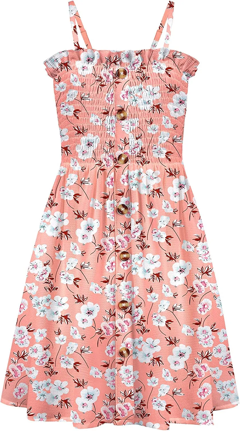Arshiner Girl's Summer Sleeveless Casual Sundress