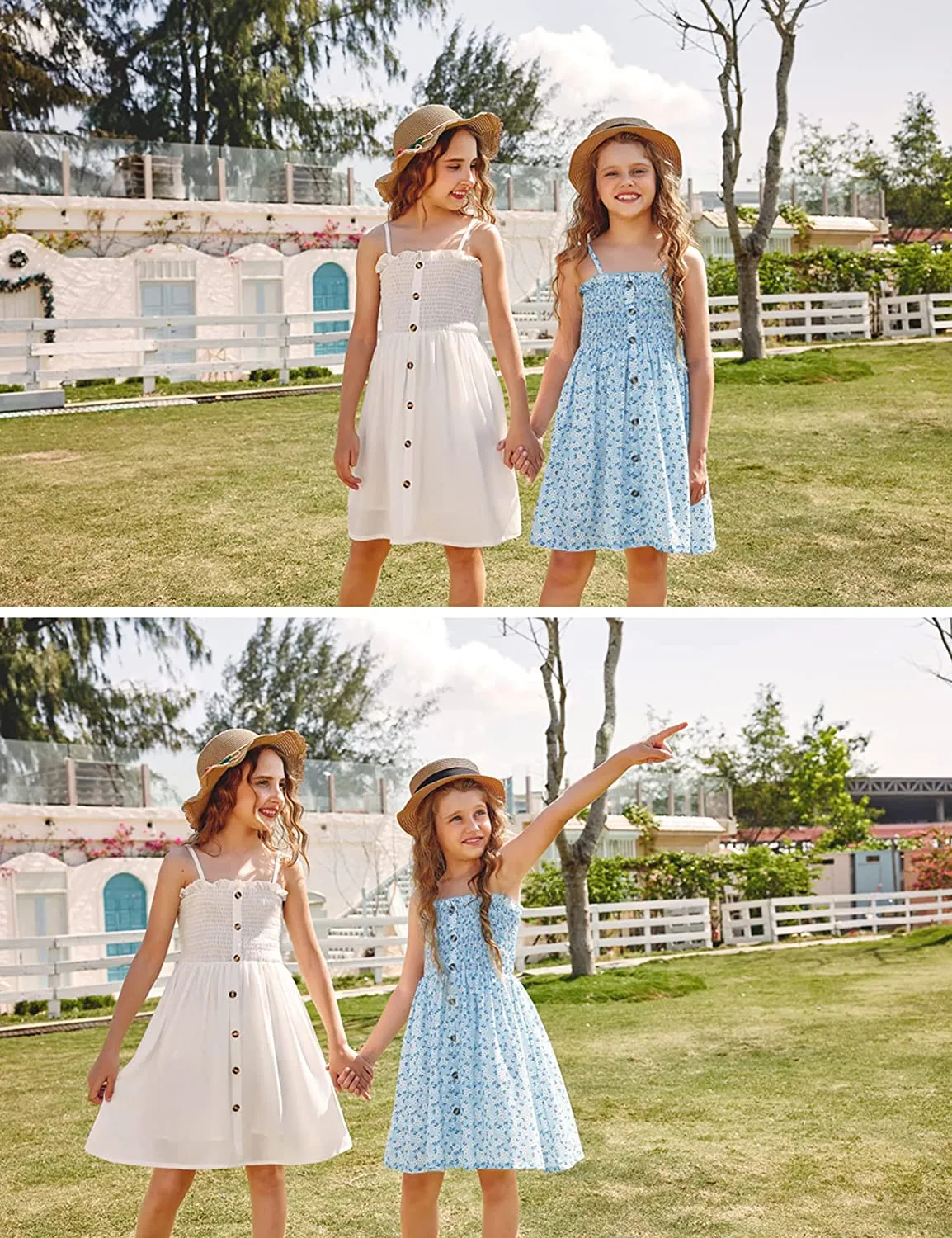 Arshiner Girl's Summer Sleeveless Casual Sundress