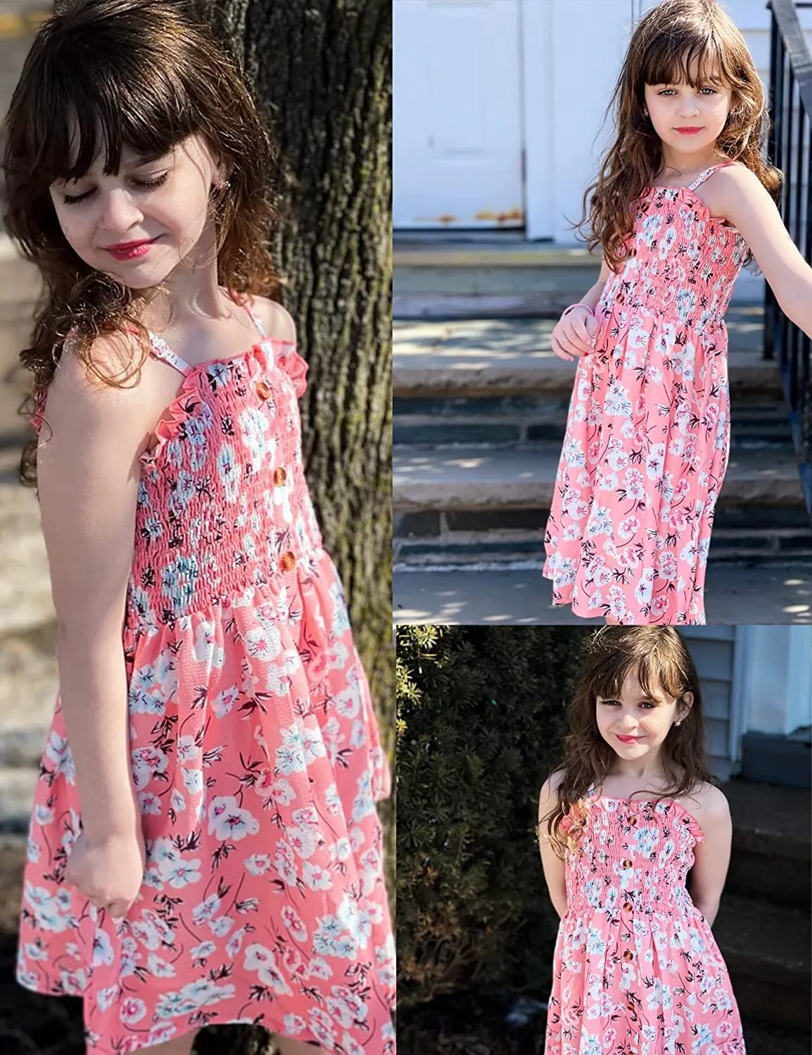 Arshiner Girl's Summer Sleeveless Casual Sundress