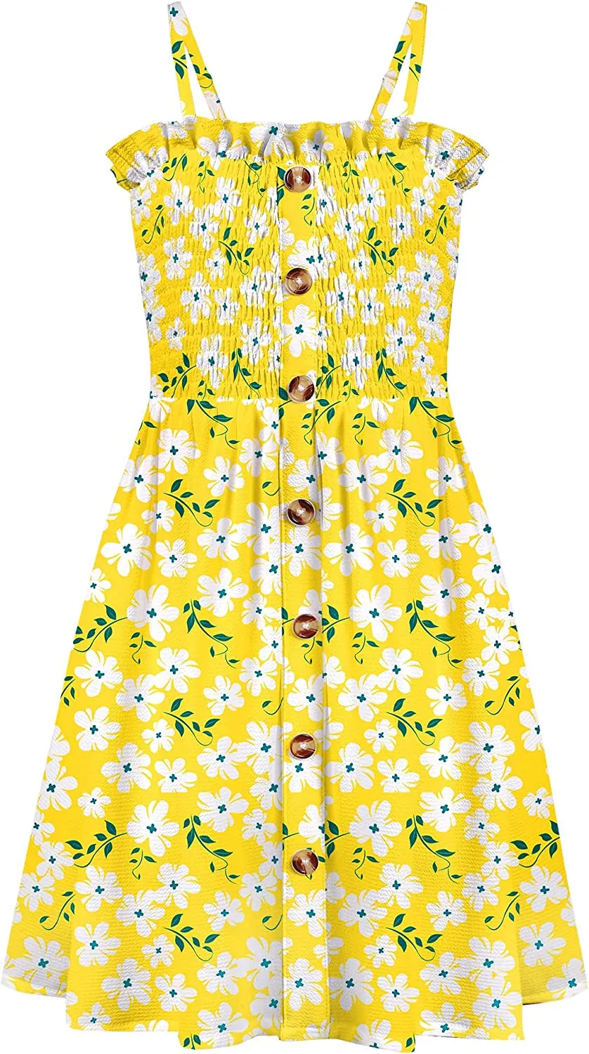 Arshiner Girl's Summer Sleeveless Casual Sundress