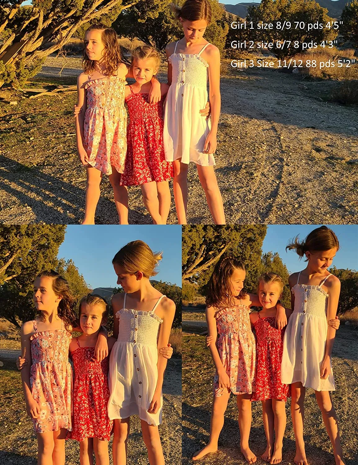 Arshiner Girl's Summer Sleeveless Casual Sundress