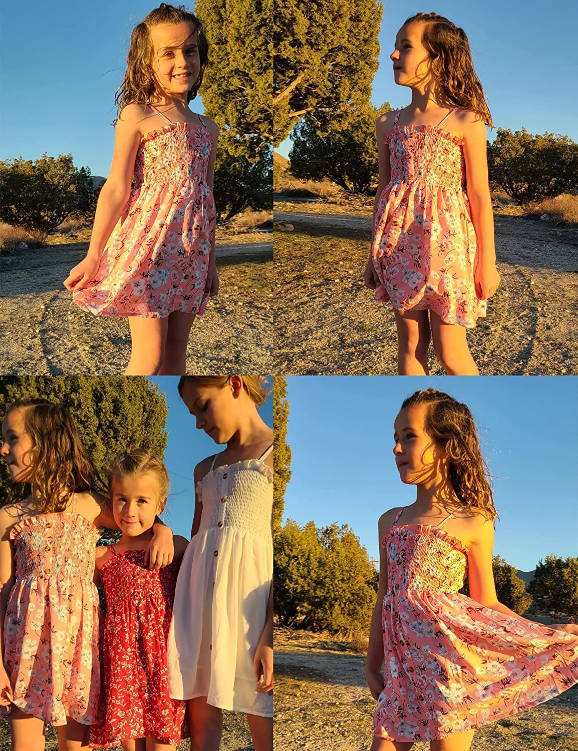 Arshiner Girl's Summer Sleeveless Casual Sundress