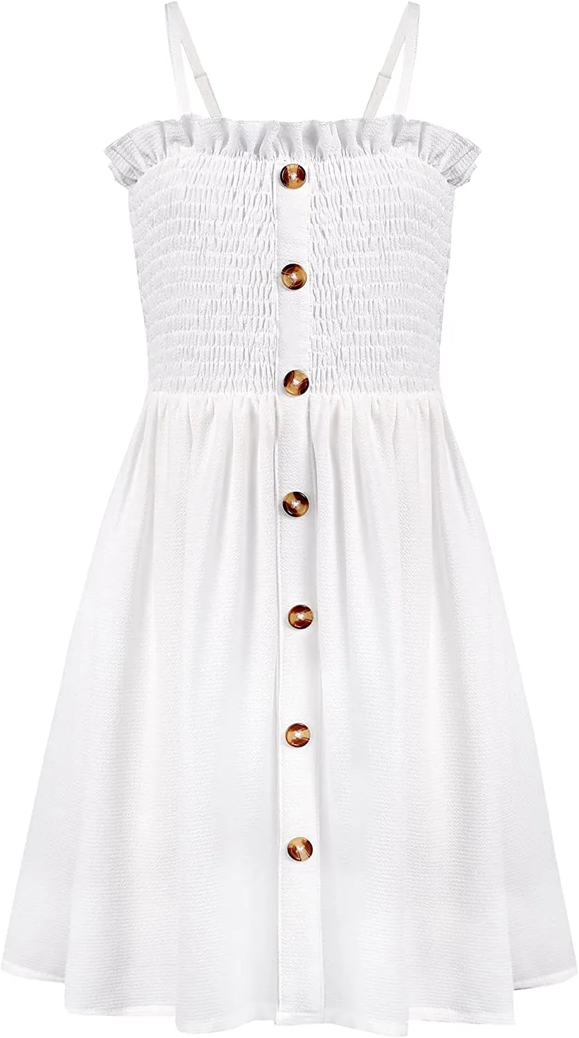 Arshiner Girl's Summer Sleeveless Casual Sundress
