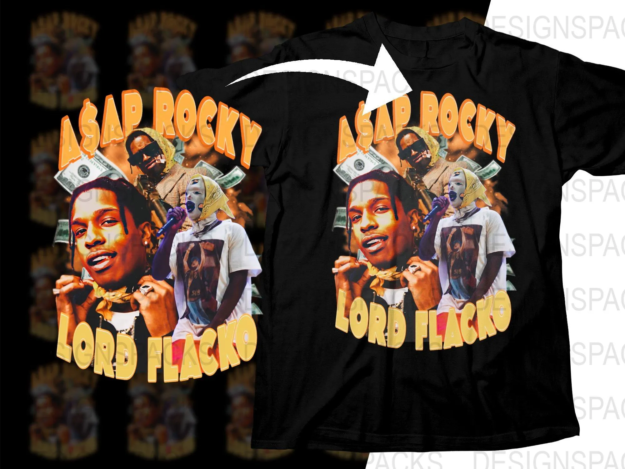 ASAP Rocky Lord Flacko Concert Style Graphic Png Digital Download