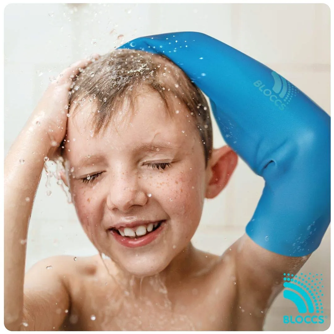 Bloccs Waterproof Cover for Plaster Cast Arm, Swim, Shower & Bathe. Watertight Protector - #CFA73-S - Child Full Arm (Small) S Single