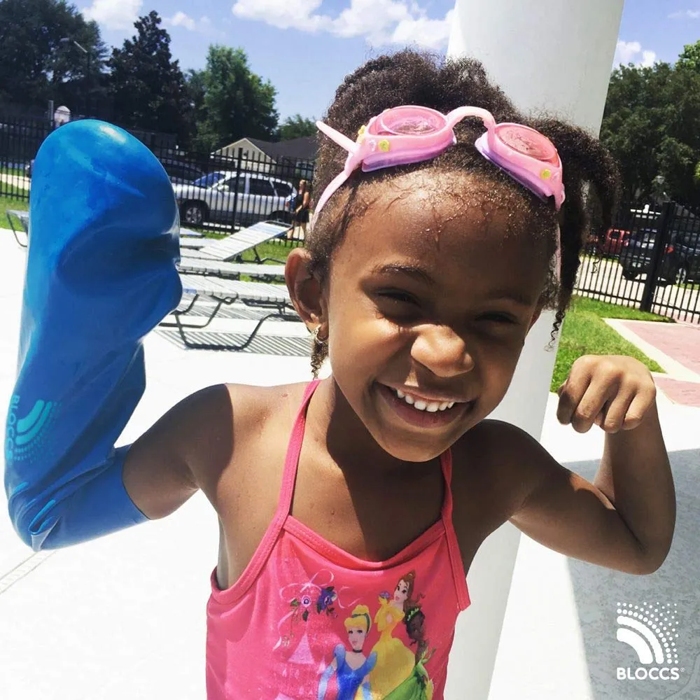 Bloccs Waterproof Cover for Plaster Cast Arm, Swim, Shower & Bathe. Watertight Protector - #CFA73-S - Child Full Arm (Small) S Single