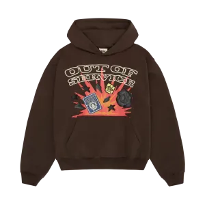 Broken Planet Out of Service Hoodie 'Mocha Brown'