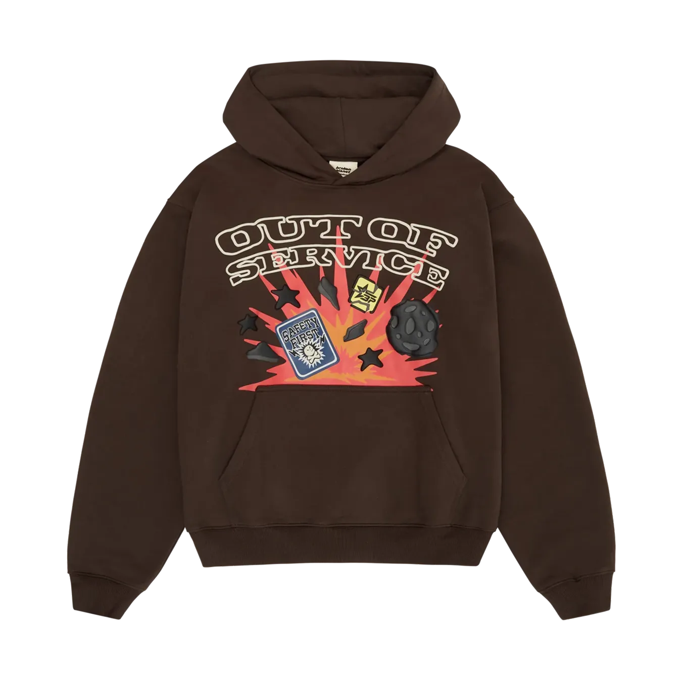 Broken Planet Out of Service Hoodie 'Mocha Brown'
