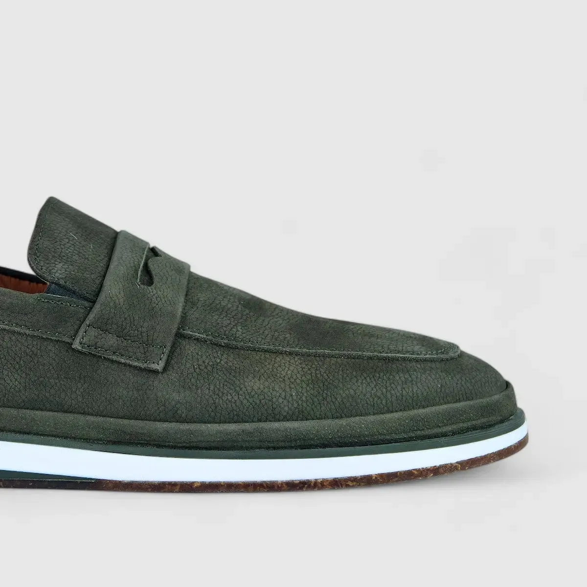 Bulletti Leather Nubuck Slip On M7269 Olive