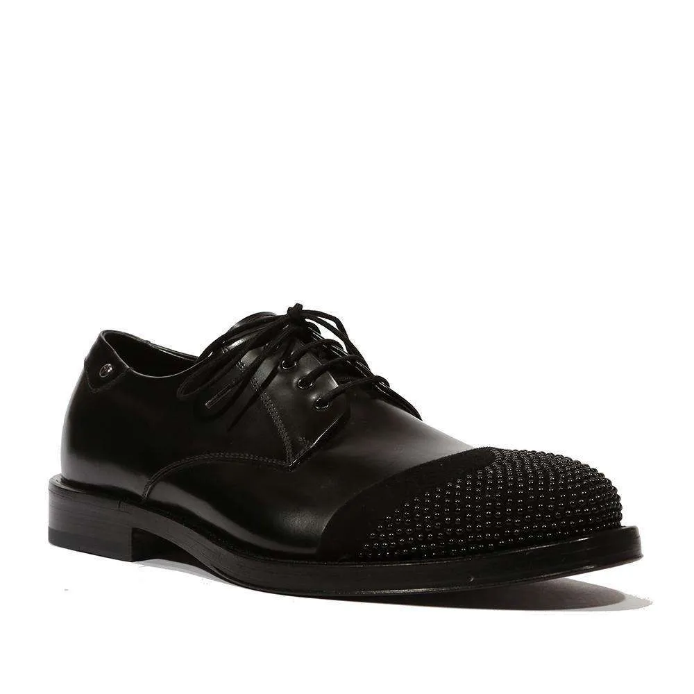 Cesare Paciotti Luxury Italian Men's Cam Baio Black Oxfords (CPM5145)