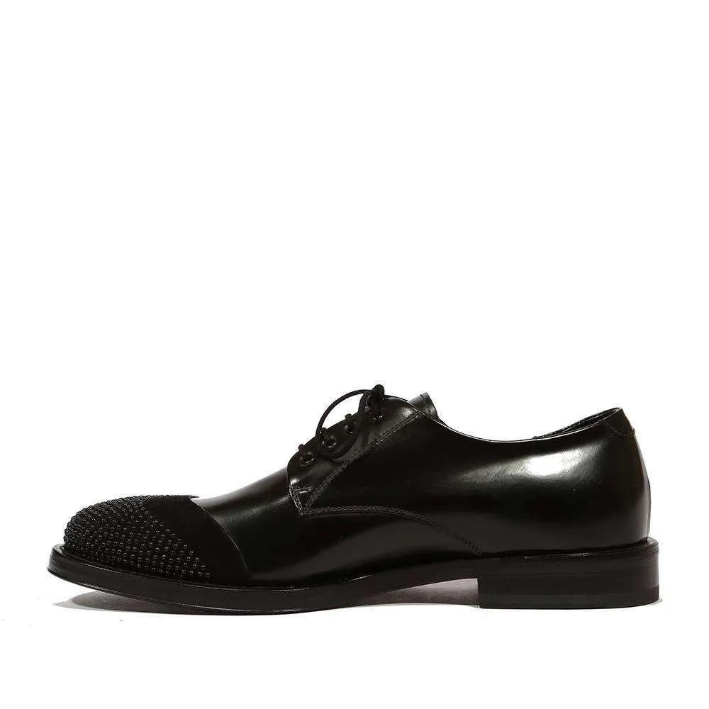 Cesare Paciotti Luxury Italian Men's Cam Baio Black Oxfords (CPM5145)