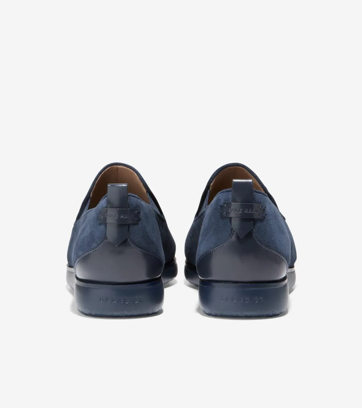 Cole Haan Grand Ambition Navy Blazer Suede Fsahion Slip-On Loafer Shoes