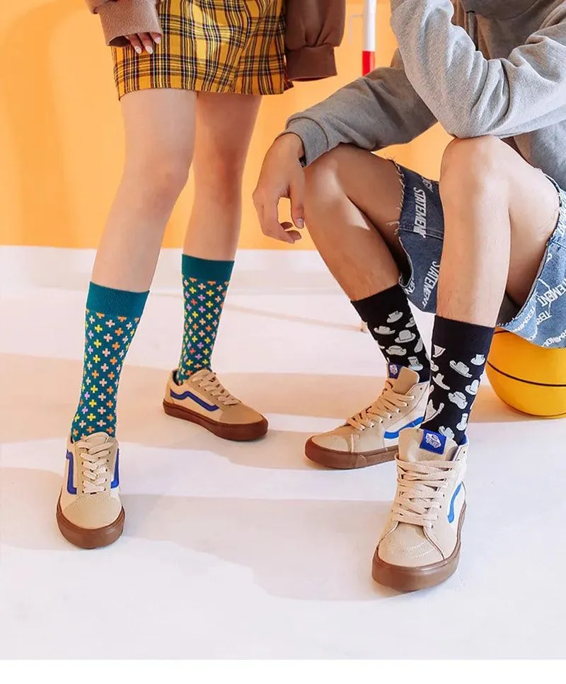 Colorful Tongue Graphic Skateboard Socks for Women - Stylish Fun Addition