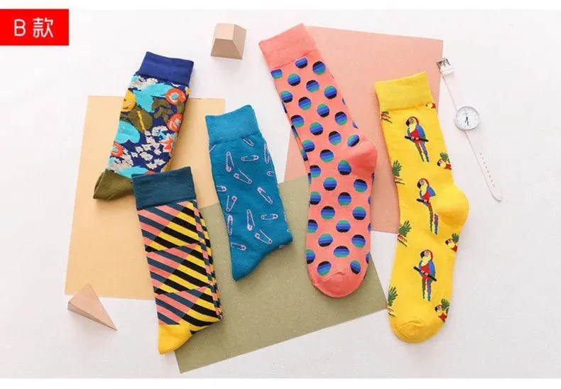 Colorful Tongue Graphic Skateboard Socks for Women - Stylish Fun Addition