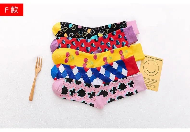 Colorful Tongue Graphic Skateboard Socks for Women - Stylish Fun Addition