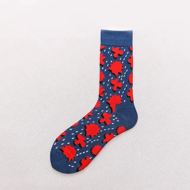 Colorful Tongue Graphic Skateboard Socks for Women - Stylish Fun Addition