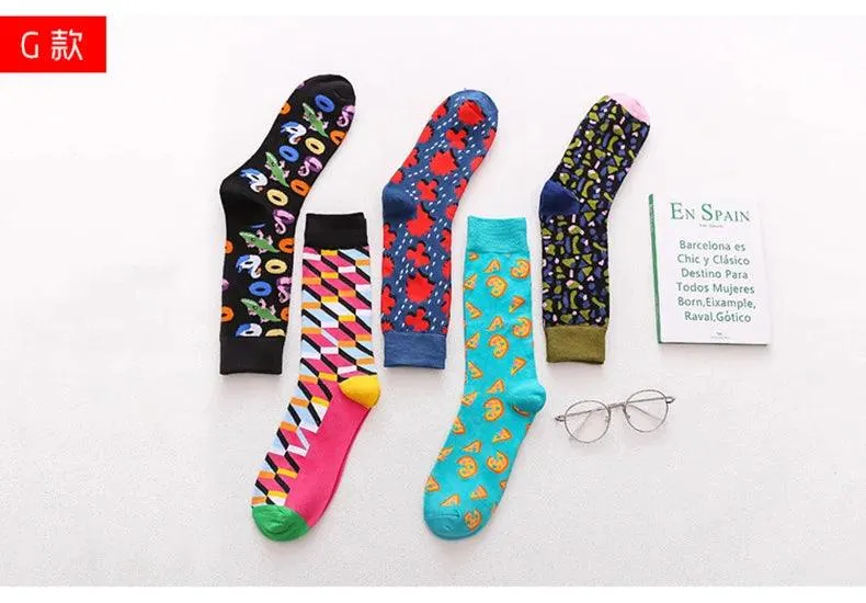 Colorful Tongue Graphic Skateboard Socks for Women - Stylish Fun Addition