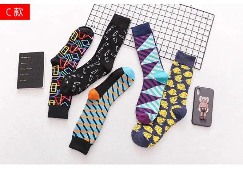 Colorful Tongue Graphic Skateboard Socks for Women - Stylish Fun Addition