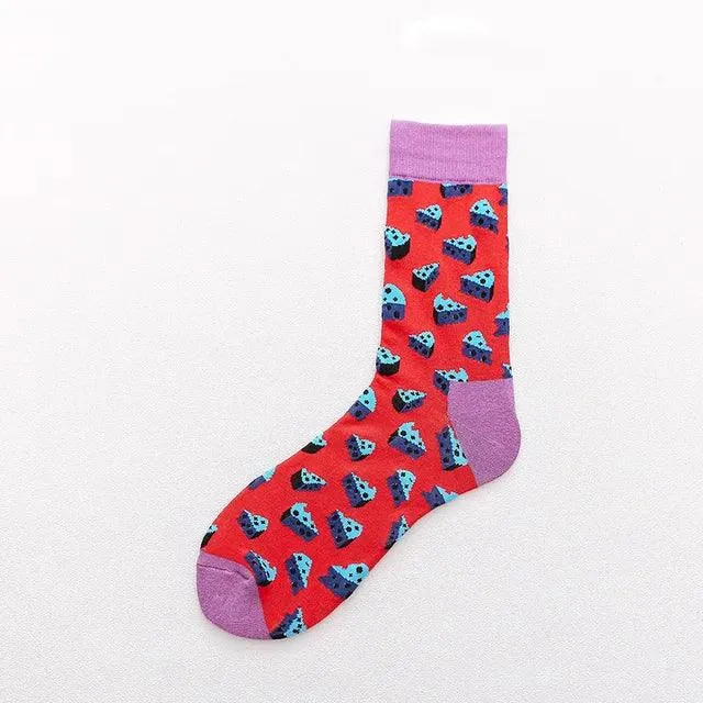 Colorful Tongue Graphic Skateboard Socks for Women - Stylish Fun Addition