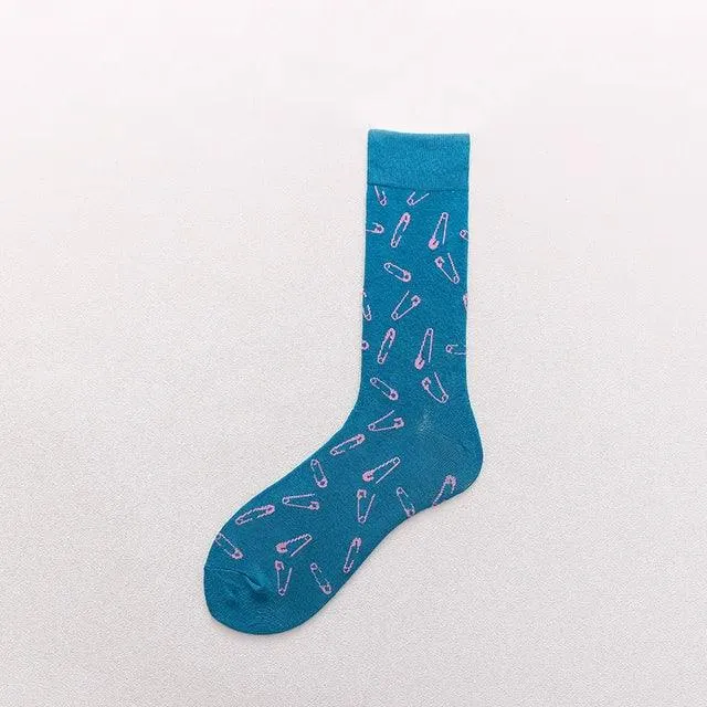 Colorful Tongue Graphic Skateboard Socks for Women - Stylish Fun Addition