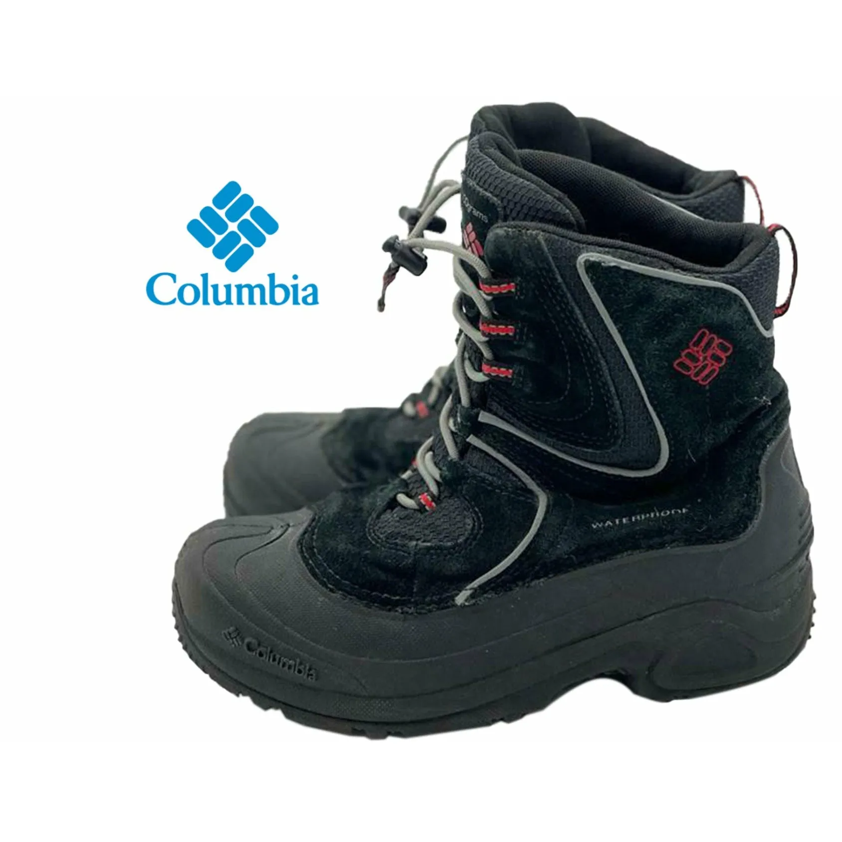 Columbia Snow Boots Kids Waterproof Bugaboot Black Youth Winter 100 grams Size 5