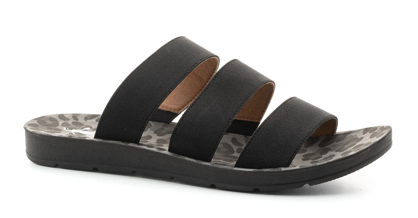 Corkys Dafne Black Leopard Three Banded Sandal