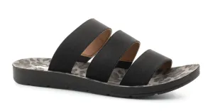 Corkys Dafne Black Leopard Three Banded Sandal