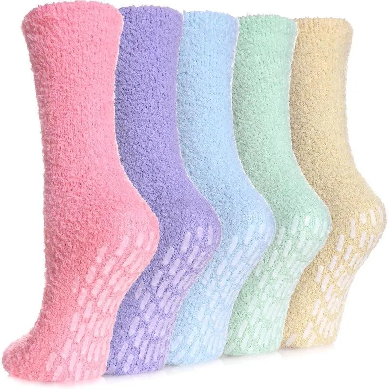 Cozy Non-Slip Diabetic Socks – Secure Grip and Comfort (5 Pack)
