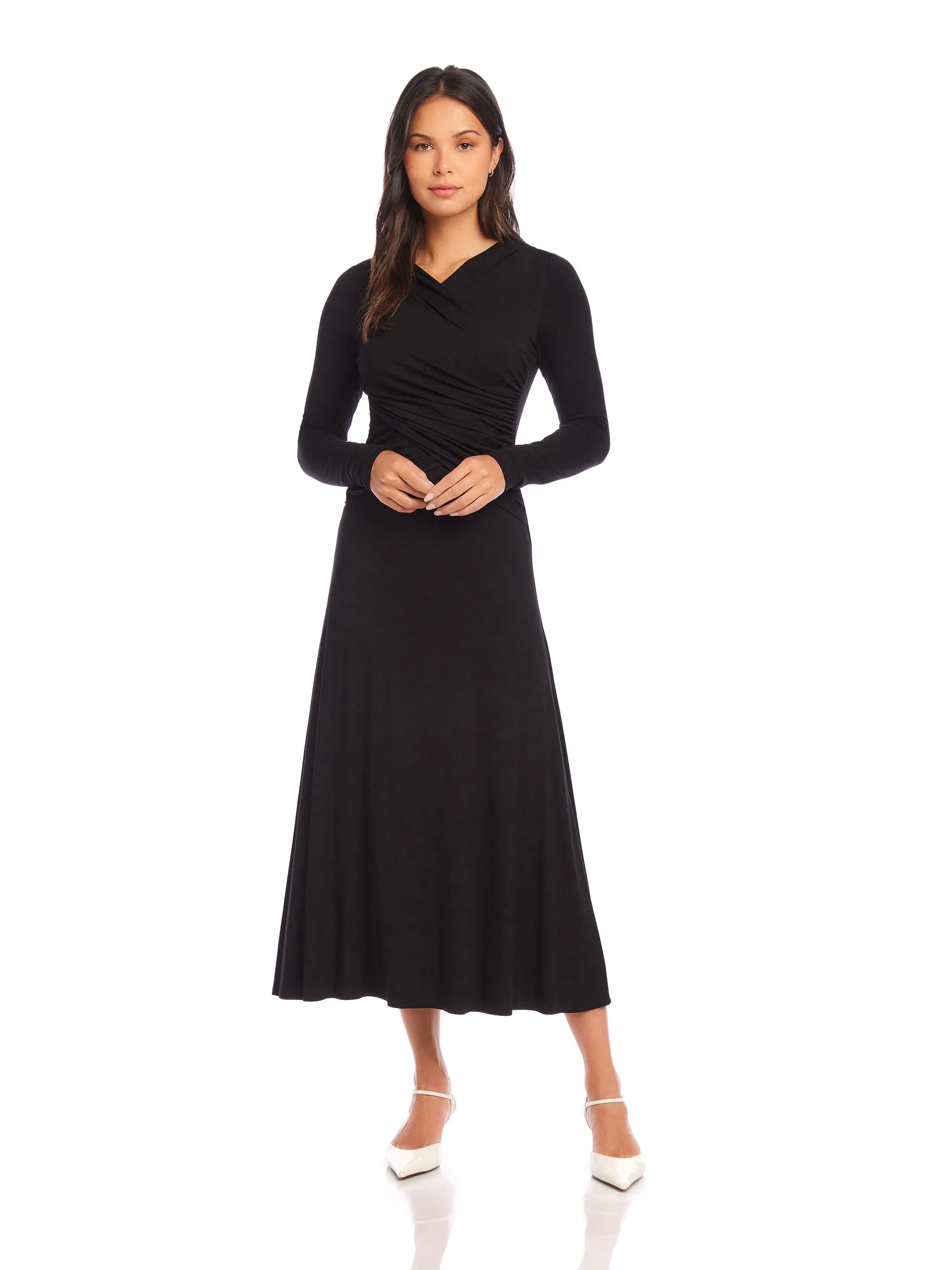 Cross Front Midi Dress