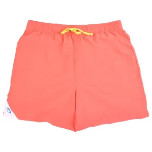 DryFins Men's Swim Trunks with Compression Liner in Coral Red