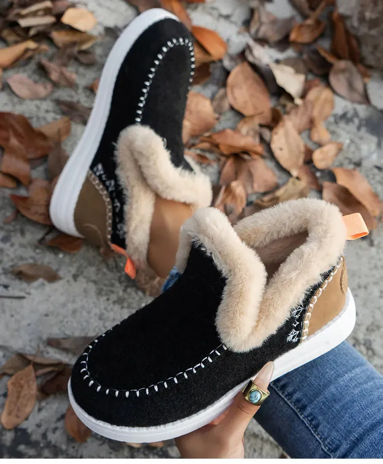 ELINA | Faux Fur Linked Winter Shoes