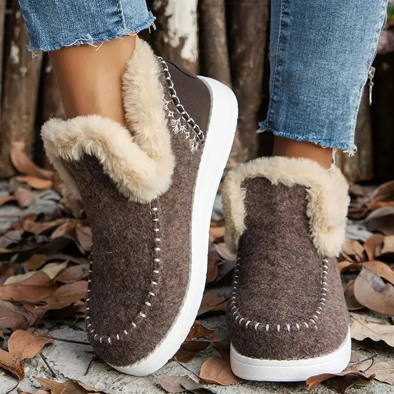 ELINA | Faux Fur Linked Winter Shoes