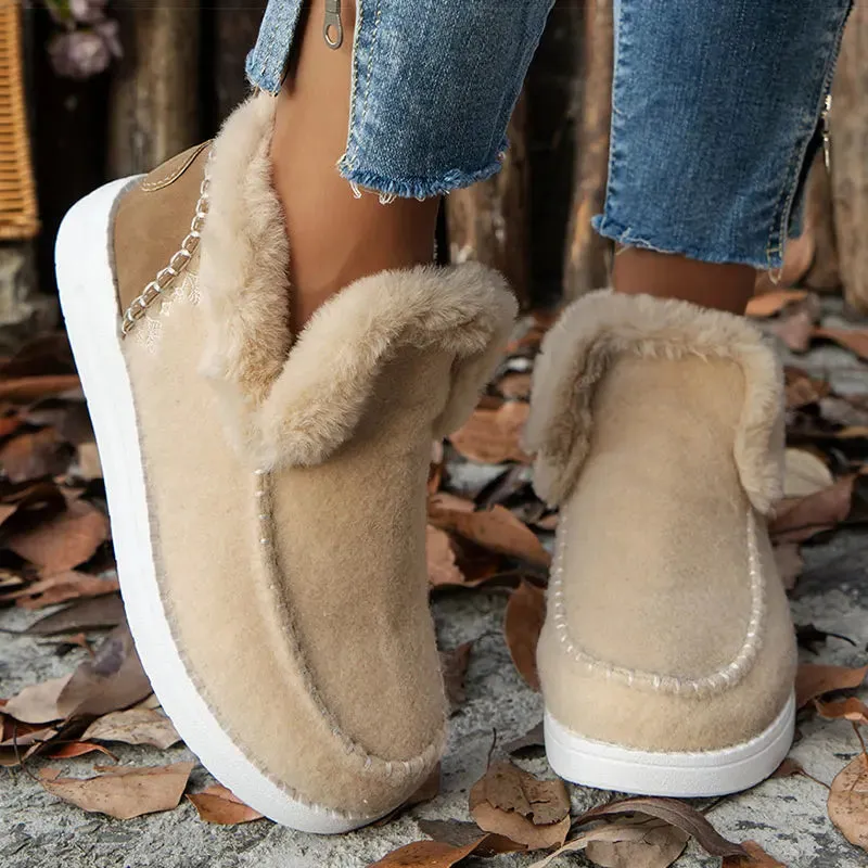 ELINA | Faux Fur Linked Winter Shoes