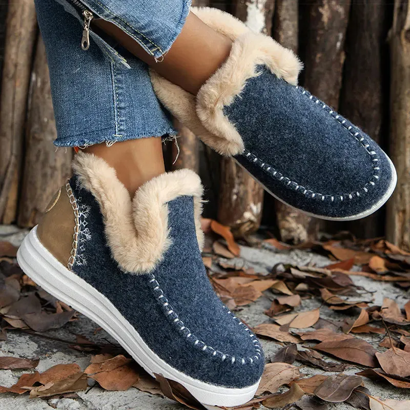 ELINA | Faux Fur Linked Winter Shoes