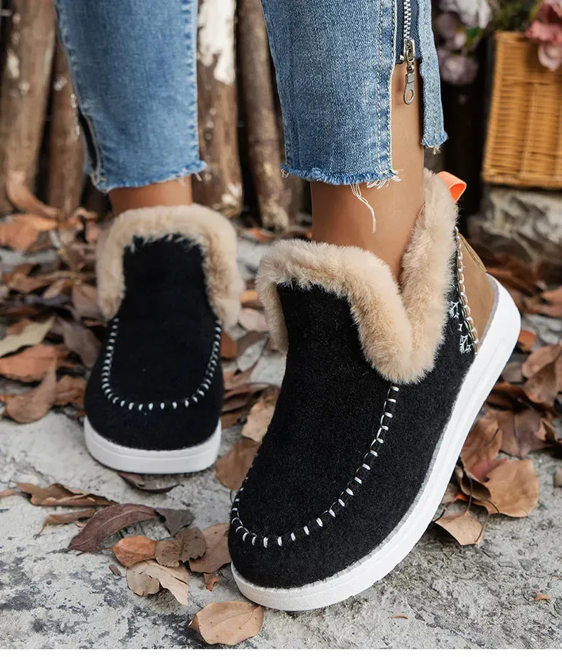 ELINA | Faux Fur Linked Winter Shoes