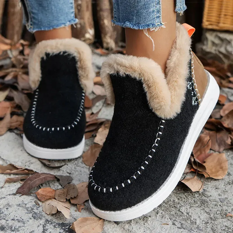 ELINA | Faux Fur Linked Winter Shoes