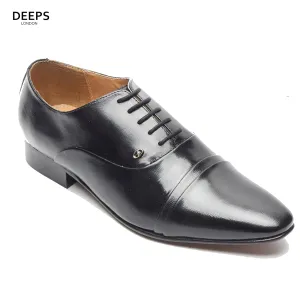 ERIK - MEN'S LUCINI FORMAL CASUAL PARTY WEDDING LEATHER SHOES BLACK