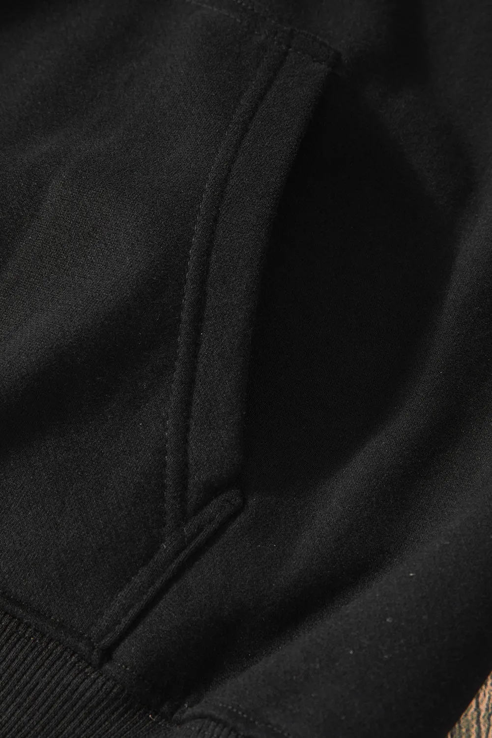 Fleece Lined Kangaroo Pocket Drawstring Chunky Hoodie