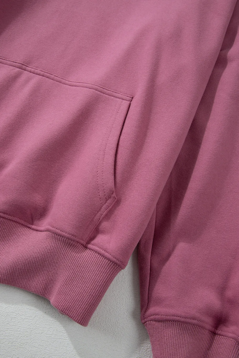 Fleece Lined Kangaroo Pocket Drawstring Chunky Hoodie