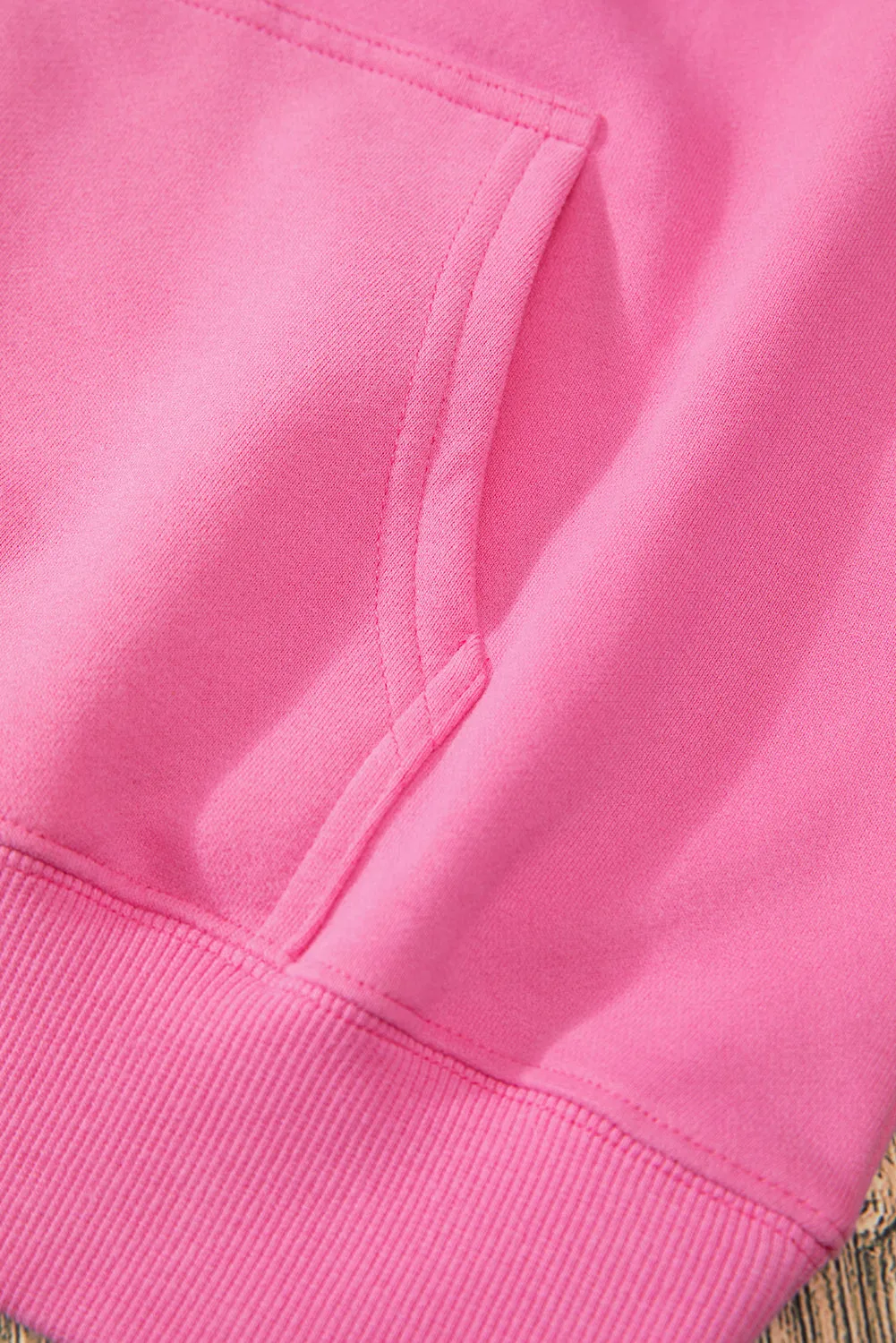 Fleece Lined Kangaroo Pocket Drawstring Chunky Hoodie