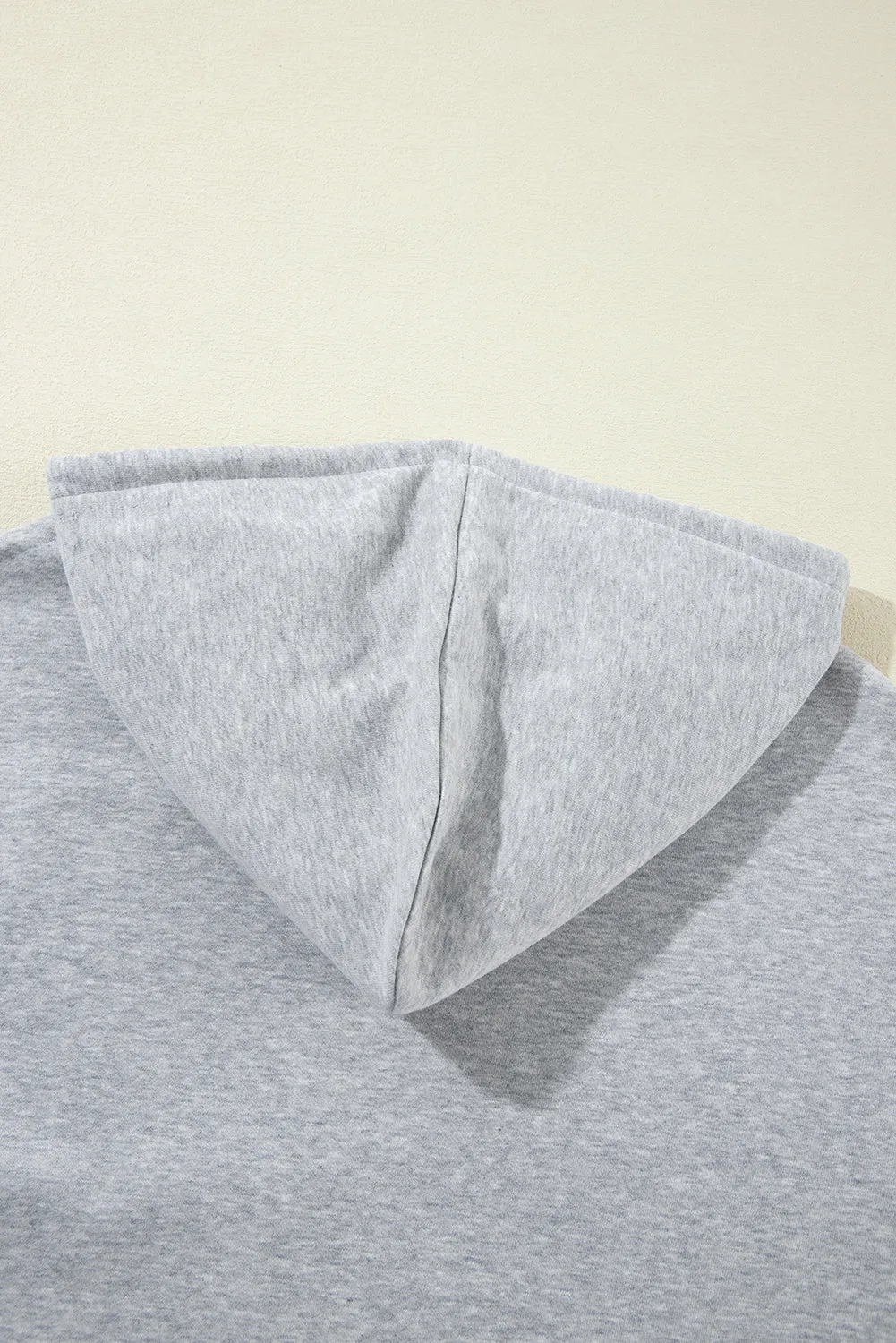 Fleece Lined Kangaroo Pocket Drawstring Chunky Hoodie
