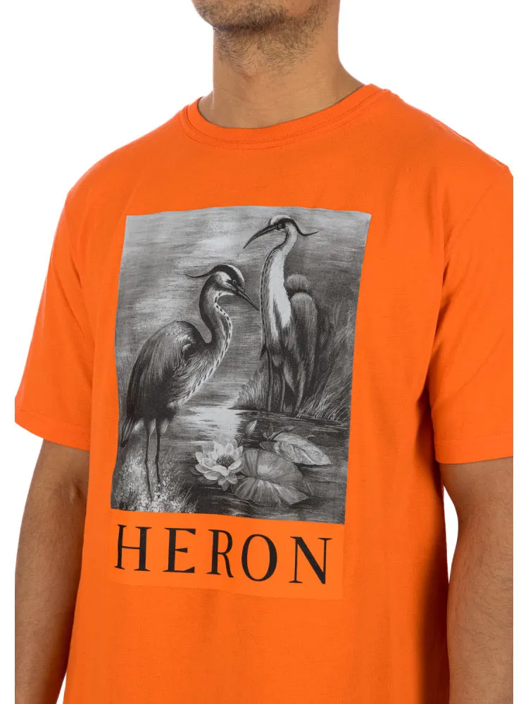 Heron Preston Heron BW Oversized T-Shirt Orange Black