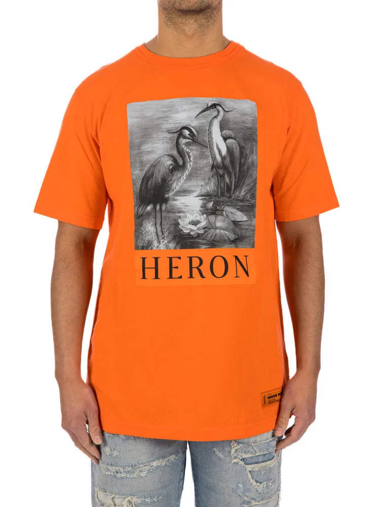 Heron Preston Heron BW Oversized T-Shirt Orange Black